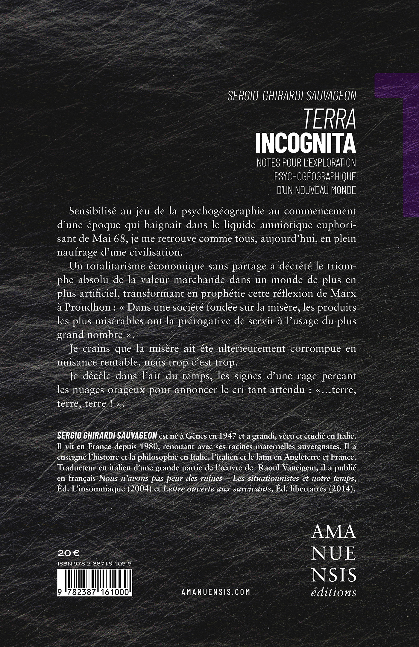 TERRA INCOGNITA - SERGIO GHIRARDI SAUVAGEON